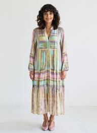 Rochie lungă mâneci lungi mâneci lungi bej LAST QUEEN femme