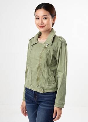 Jachete casual buzunare verde ZAC & ZOE femeie