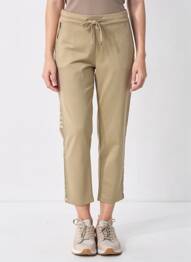 Pantalon 7/8 talie elastică maro VANILLA femme