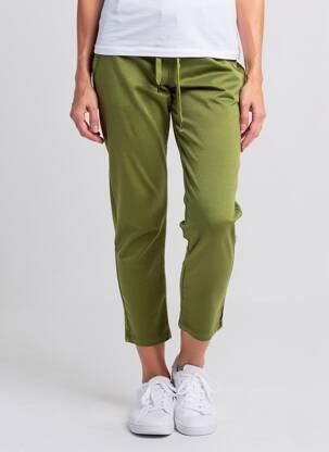 Pantalon 7/8 talie elastică verde PASSION femeie