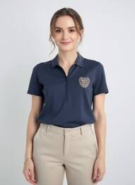 Polo elasticitate mâneci scurte albastru SAINT JAMES femeie