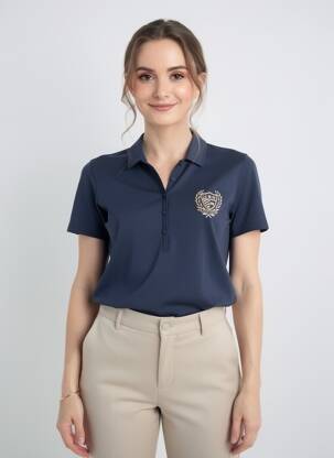 Polo elasticitate mâneci scurte albastru SAINT JAMES femeie