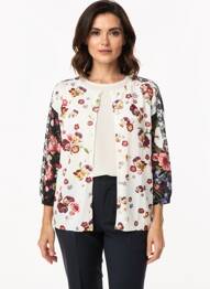 Vestă cu mâneci lungi mâneci 3/4 alb JEI'S BY LETIZIA DENARO femme