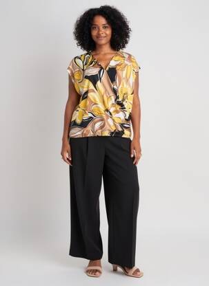 Top țesătură jersey mâneci scurte galben BETTY BARCLAY femme