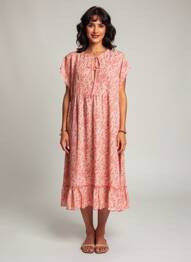 Rochie midi croială fluidă fără mâneci roșu EVA KAYAN femme