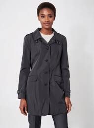 Trench buzunare fără glugă negru BETTY BARCLAY femme