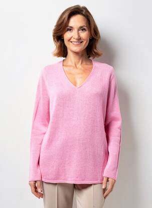 Pulover croială dreaptă mâneci lungi roz GERRY WEBER femeie