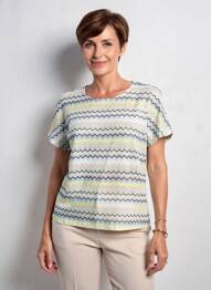 Top imprimeu fantezie mâneci scurte verde GERRY WEBER femme
