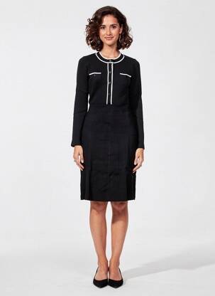 Rochie pulover elasticitate mâneci lungi negru GERARD DAREL femeie