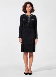Rochie pulover elasticitate mâneci lungi negru GERARD DAREL femme