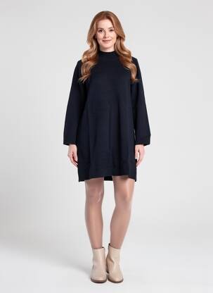 Rochie pulover guler col înalt mâneci lungi negru GERARD DAREL femeie