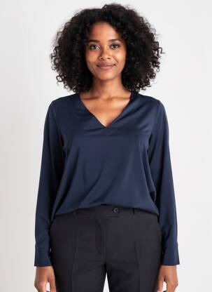 Top elasticitate mâneci lungi albastru JORGIE PARIS femeie