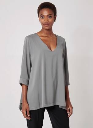 Top elasticitate mâneci 3/4 gri JORGIE PARIS femeie