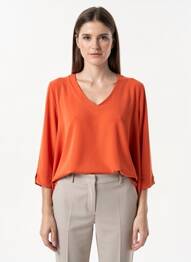 Top elasticitate mâneci 3/4 portocaliu JORGIE PARIS femme