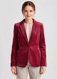 Sacou croială cambrată roșu MADE IN ITALY femme