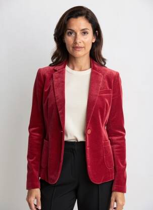 Sacou croială cambrată roșu MARGOT femme