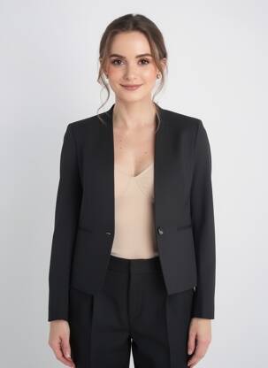 Jachete casual finisaj interior dublat negru MAZAO femeie