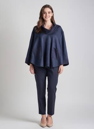 Pulover elasticitate mâneci lungi albastru JORGIE PARIS femeie