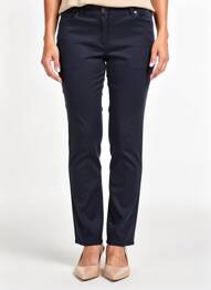 Pantalon slim țesătură poplin mărime normală albastru GERRY WEBER femeie