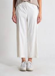 Pantalon 7/8 țesătură poplin mărime normală bej SAMOON femeie