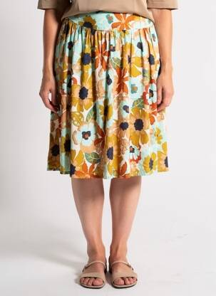 Fustă midi mărime normală portocalie LE PETIT BAIGNEUR femeie