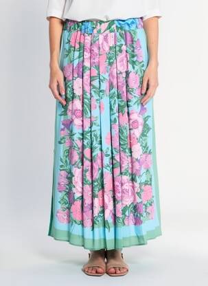 Fustă lungă croială fluidă albastru WEEKEND MAXMARA femeie