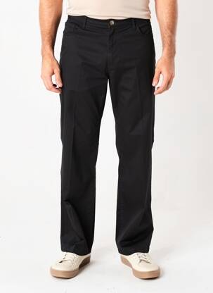 Pantalon drept țesătură poplin mărime normală negru TRUSSARDI JEANS bărbat