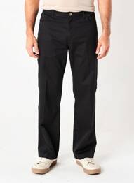 Pantalon drept țesătură poplin mărime normală negru TRUSSARDI JEANS bărbat