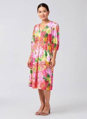 Rochie midi mâneci 3/4 mâneci 3/4 roz MAX MARA femeie