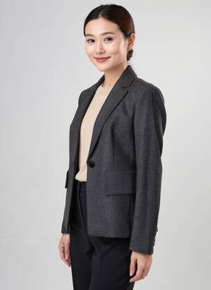Sacou buzunare gri LUISA CERANO femeie