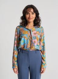 Tricou mâneci lungi mâneci lungi albastru MARGOT femme