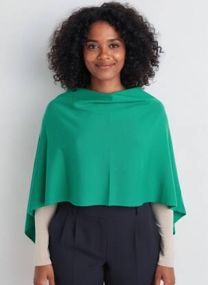 Poncho croială asimetrică verde LA FIANCÉE femeie