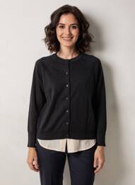 Vestă cu mâneci lungi elasticitate albastru WHITE STUFF femme