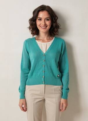 Vestă cu mâneci lungi mâneci 3/4 verde BLUTSGESCHWISTER femeie