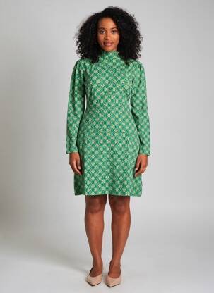 Rochie scurtă mâneci lungi mâneci lungi verde BLUTSGESCHWISTER femeie