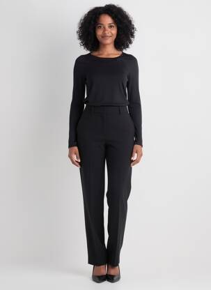 Top croială cambrată mâneci lungi negru BLUTSGESCHWISTER femeie