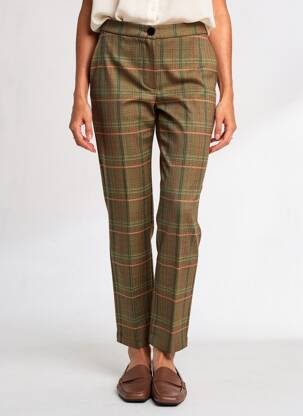 Pantalon slim țesătură poplin mărime normală bej KING LOUIE femeie