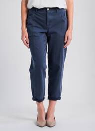 Pantalon 7/8 talie elastică mărime normală albastru WHITE STUFF femme