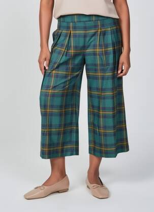 Pantalon trei sferturi țesătură poplin mărime normală verde KING LOUIE femeie