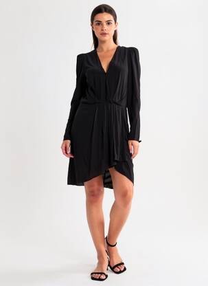 Rochie scurtă mâneci lungi mâneci lungi negru SCHOOL RAG femeie