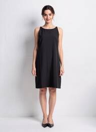 Rochie midi fără mâneci fără mâneci negru SCHOOL RAG femeie