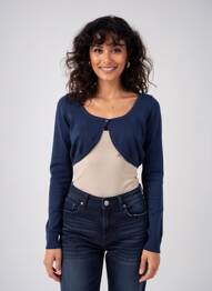 Bolero guler rotund albastru BLEND femeie