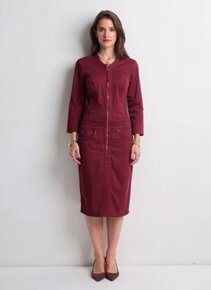 Rochie midi mâneci lungi mâneci lungi roșu SALSA femeie