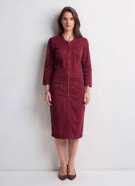 Rochie midi mâneci lungi mâneci lungi roșu SALSA femeie