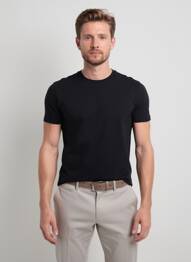 Tricou elasticitate mâneci scurte negru EMINENCE bărbat