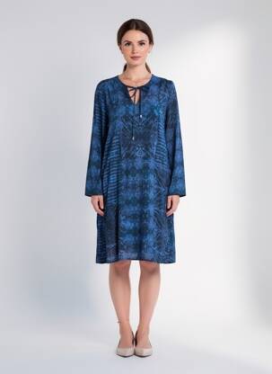 Rochie scurtă mâneci lungi mâneci lungi albastru LA FEE MARABOUTEE femeie