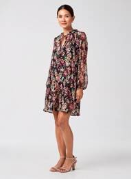 Rochie scurtă mâneci lungi mâneci lungi negru COMPTOIR DES COTONNIERS femeie