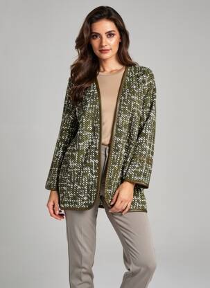 Vestă cu mâneci lungi elasticitate verde D.SPORT femeie