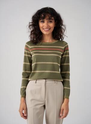 Pulover elasticitate mâneci lungi verde D.SPORT femeie