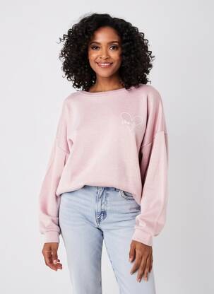 Pulover elasticitate mâneci lungi roz NOBELLE STORE femeie